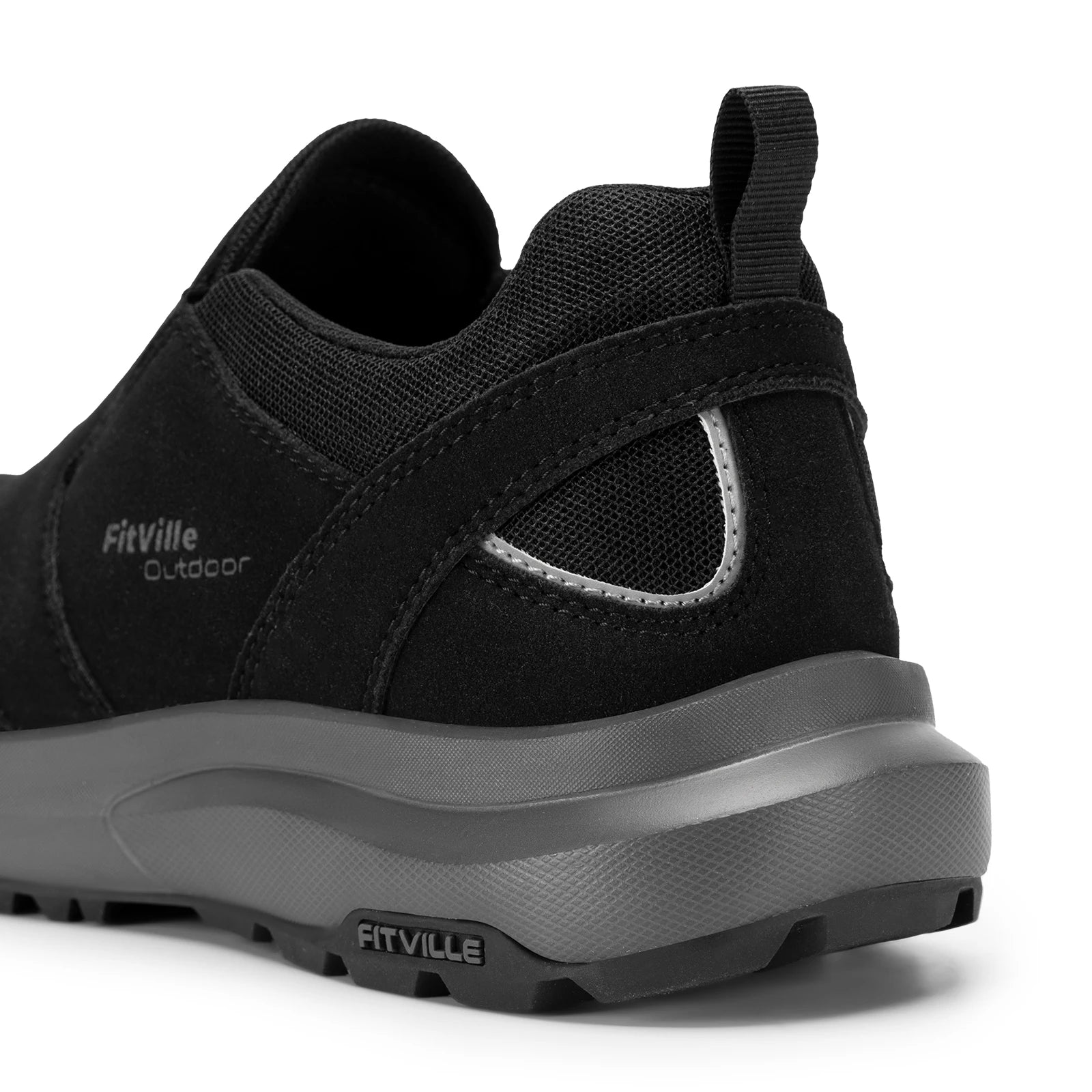 FitVille Men's Shoes Wide Hiking Comfortable  Slip on Loafers Go Walking and Trekking Trails  Sneakers with Arch Support