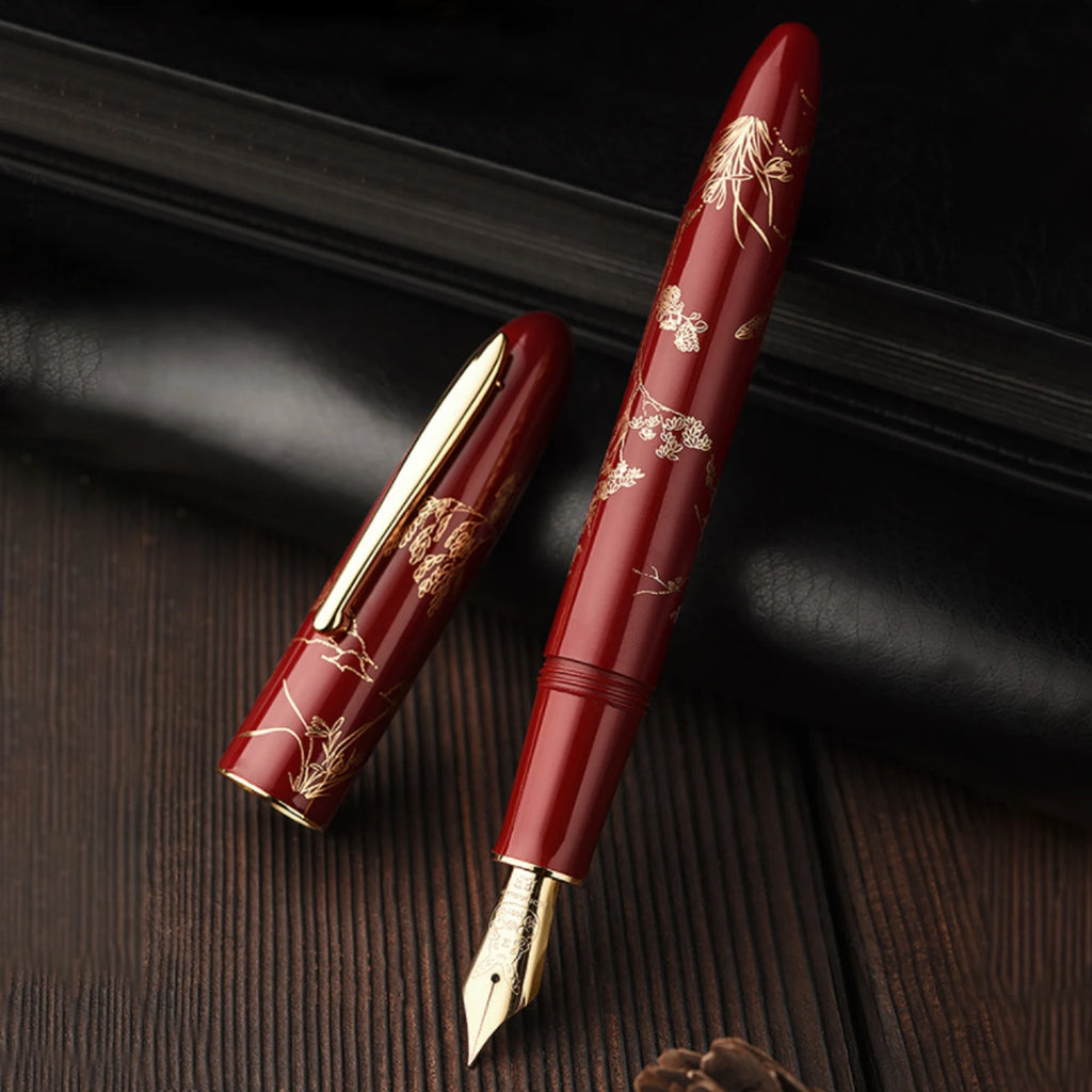 Hongdian N23 Fountain Pen Rabbit Year Limited High-End Students Business Office Writing supplies Gold Carving student  gift pens