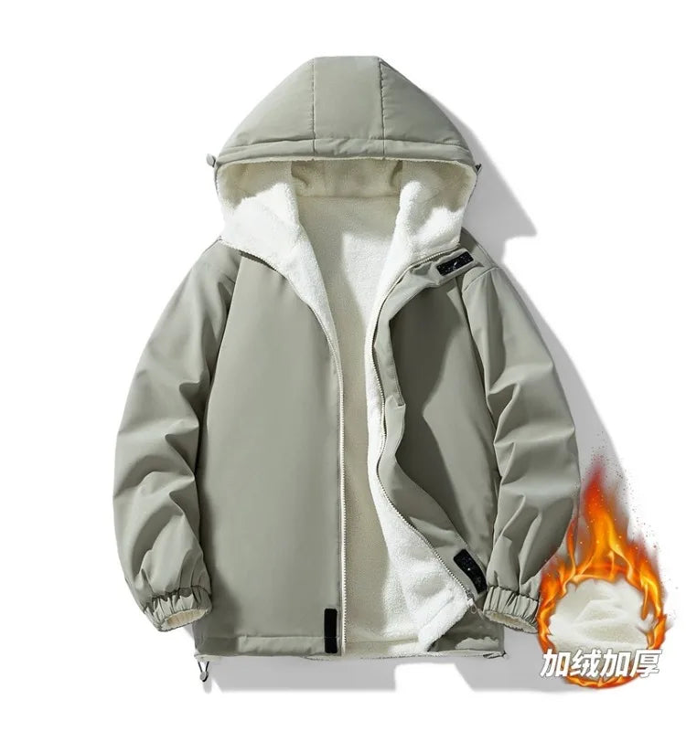 New Autumn and Winter Outerwear for Men, Loose Casual Hooded, Thick, Warm, Comfortable, Versatile, High-quality Jacket for Men