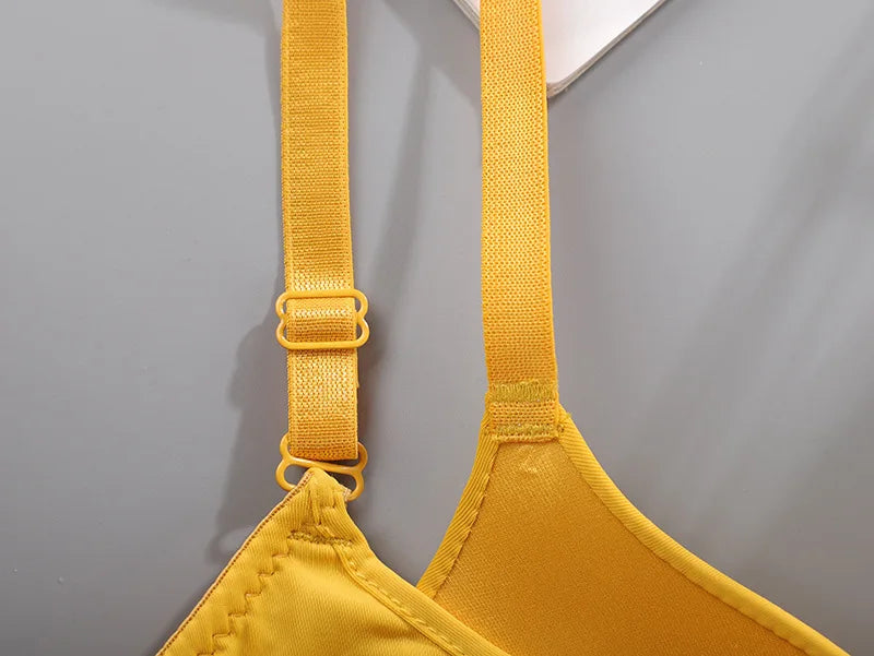 12 color light and thin seamless lingerie without steel ring, women's bra with breathable and gathered bra