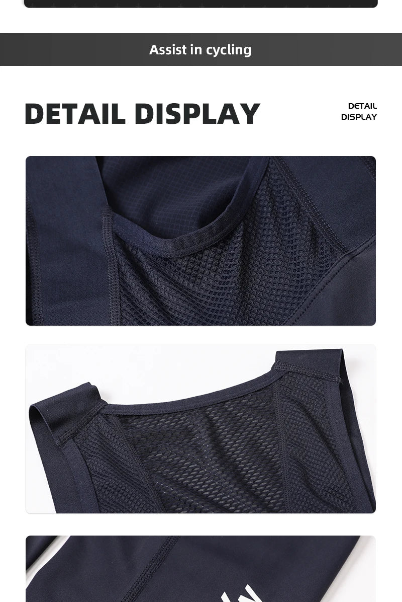 YKYWBIKE Men's Cycling Bib Long Pants Spring Autumn Long Cycling Pants Bib Road Bike Pants Bib Tights Cycling Bib Pants