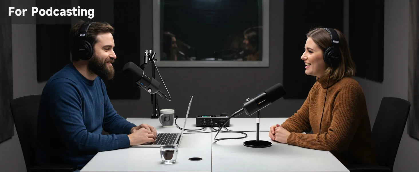 NearStream USB XLR Dynamic Microphone Boom Arm Professional PC Mic for Gaming Studio Set Podcast Recording Streaming Microphone