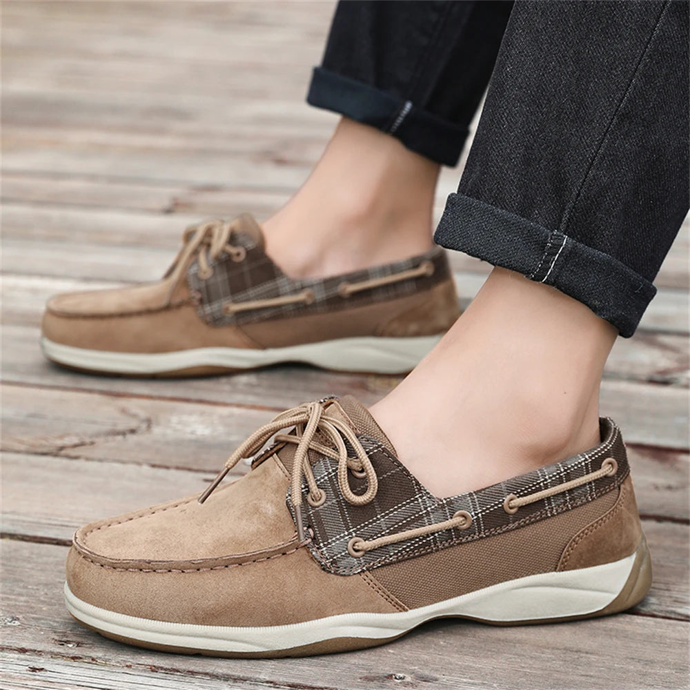 Men's Plus Size Luxury Boat Loafers - Premium PU Upper, Breathable Lining, Soft Insoles, Anti-Slip Sole, Lightweight & Comfortab