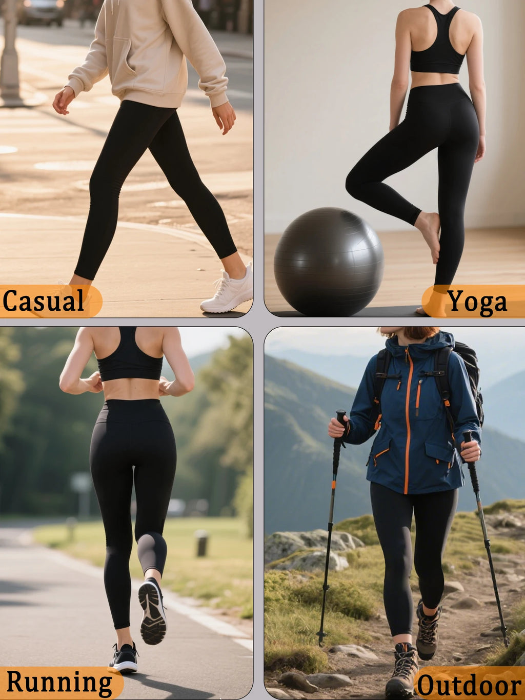 Super Soft Leggings with Pockets for Women，High Waisted Tummy Control Workout Yoga pants